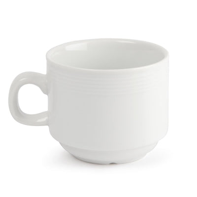 Olympia Linear Stacking Tea Cups 200ml (12 Pack) - U084