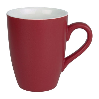 Olympia Pastel Mugs Red 340ml (6 Pack) - CS043