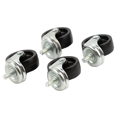 Beaumont Bottle Skip Castors Black Set of 4 - 3486B