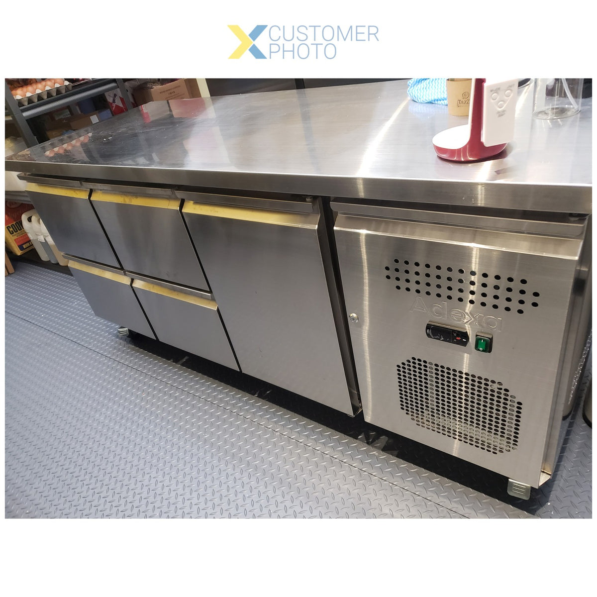 Commercial Refrigerated Counter 1 door 4 drawers Depth 700mm - 4DRG31V