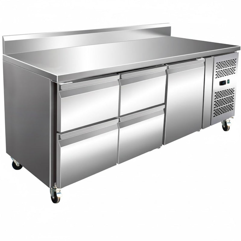Commercial Refrigerated Counter 1 door 4 drawers Depth 700mm - 4DRG32V