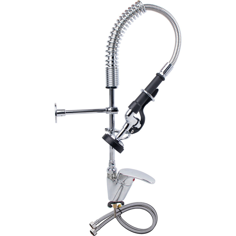 Mini Single Hole Deck Mount Dual Temperature High-Pressure Pre-Rinse Faucet Chrome Plated Brass - 6801A