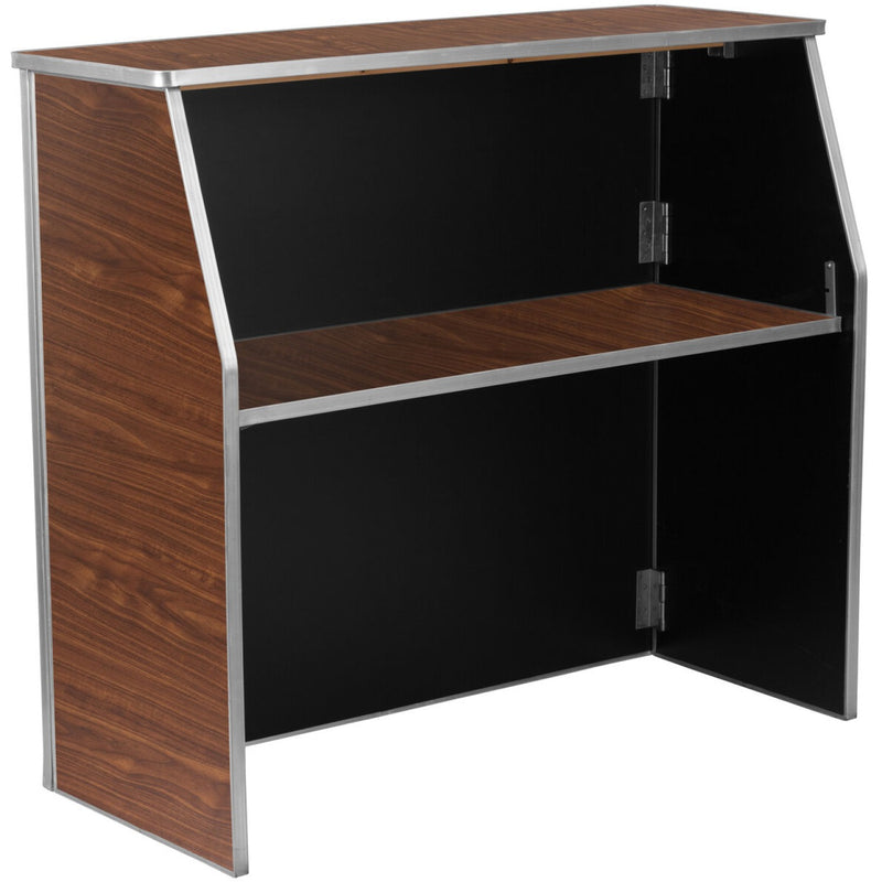 Portable Foldable Bar Walnut Laminate - AOX204
