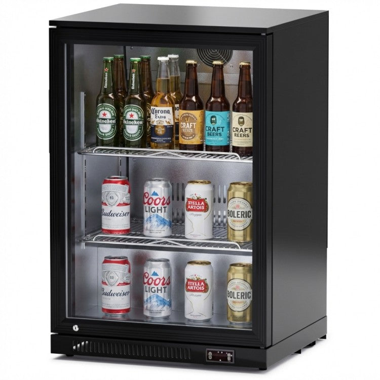 Professional 128L Single Door Undercounter Back Bar Chiller – Black | BC01PP