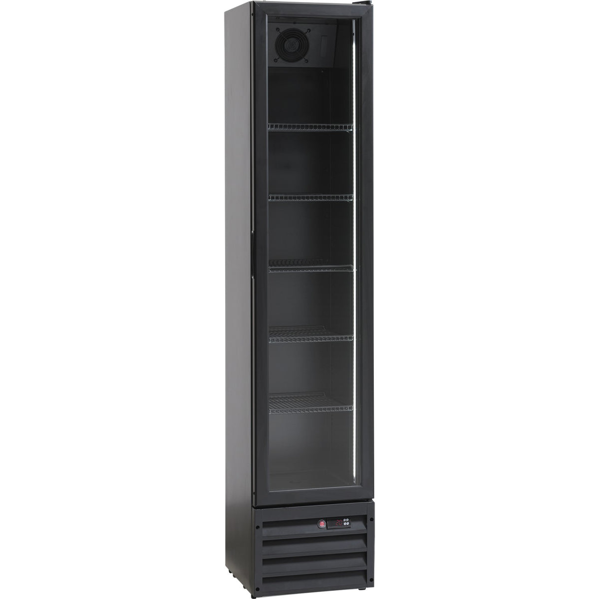 Commercial Display Refrigerator with Glass door 220 litres Black - BLG2201M