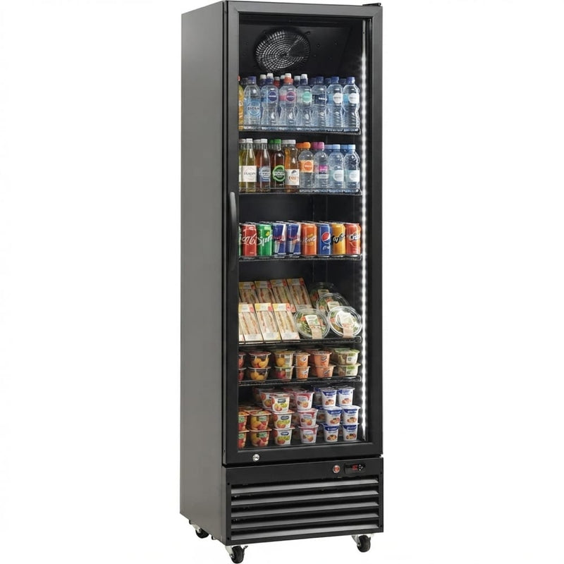 Commercial Display Refrigerator with Glass door 400 litres Black - BLG4001M