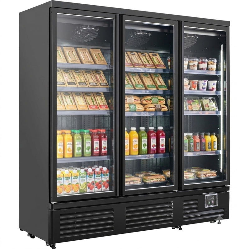 Commercial Triple Door Display Showcase Refrigerator 1890x730x1980mm - BLUEL306
