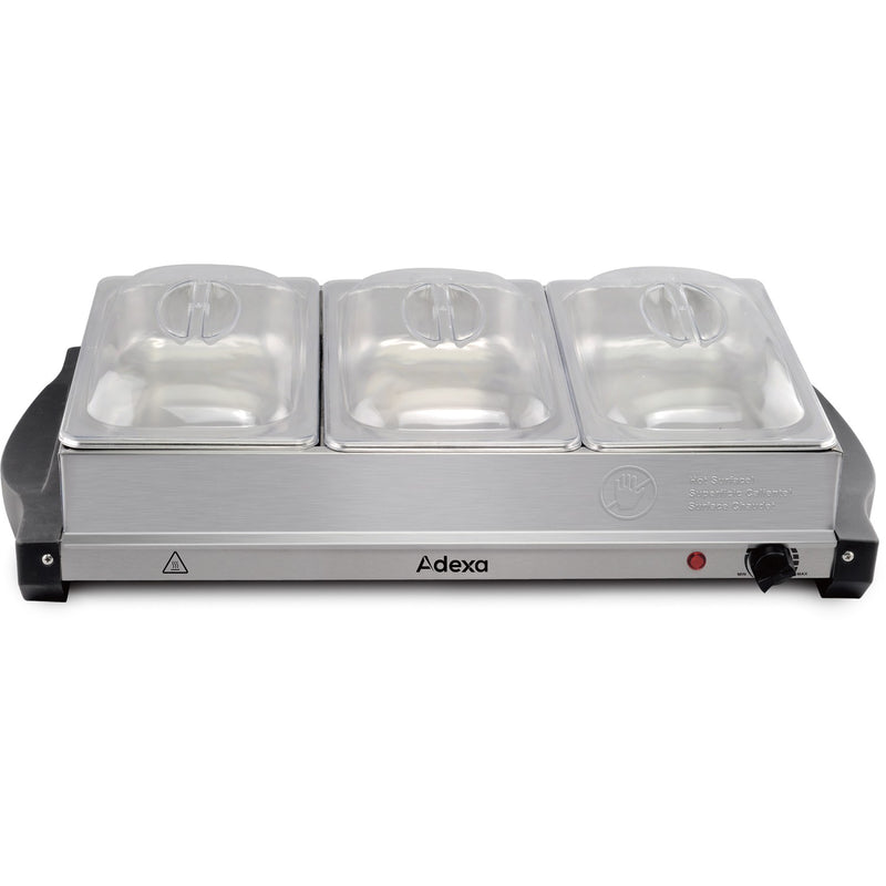 Pan Buffet Server 3x2.5 litre Stainless steel - BSW320