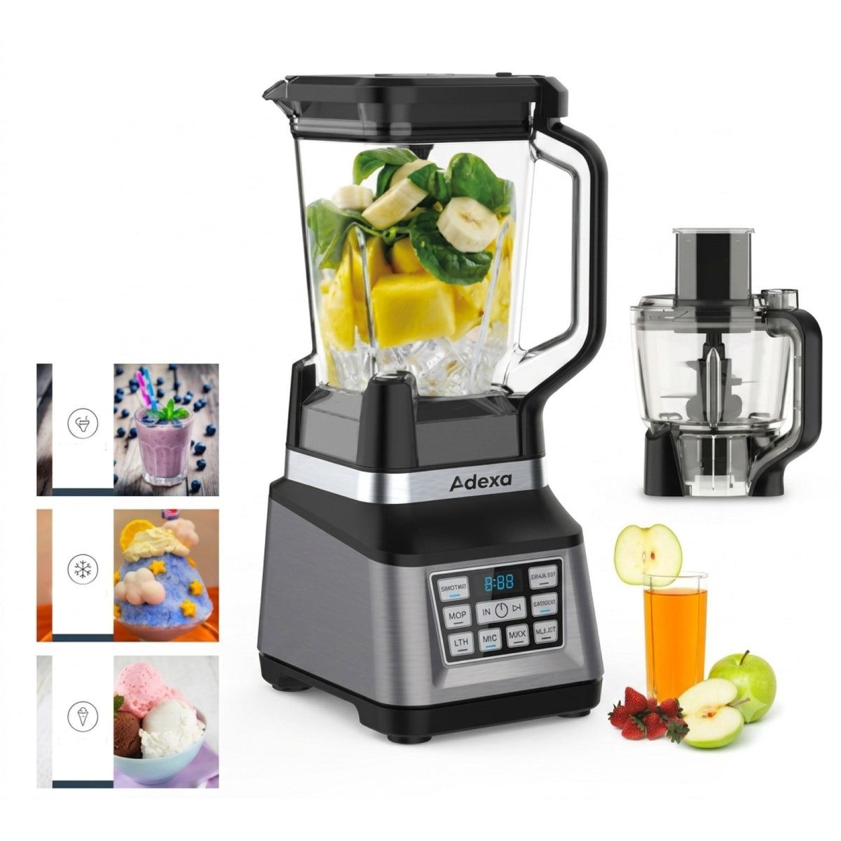 Commercial Blender / Food Processor with Digital Controls, 2L Jug and Preset Programmes Black Finish - CCG106