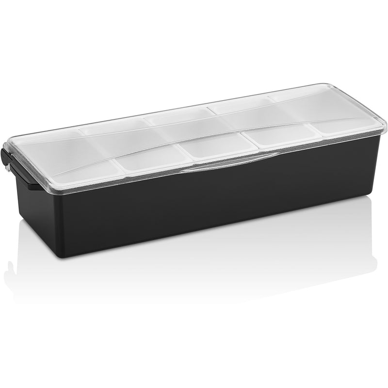 Garnish Tray / Condiment Dispenser with Lid 5 compartments - CHA002