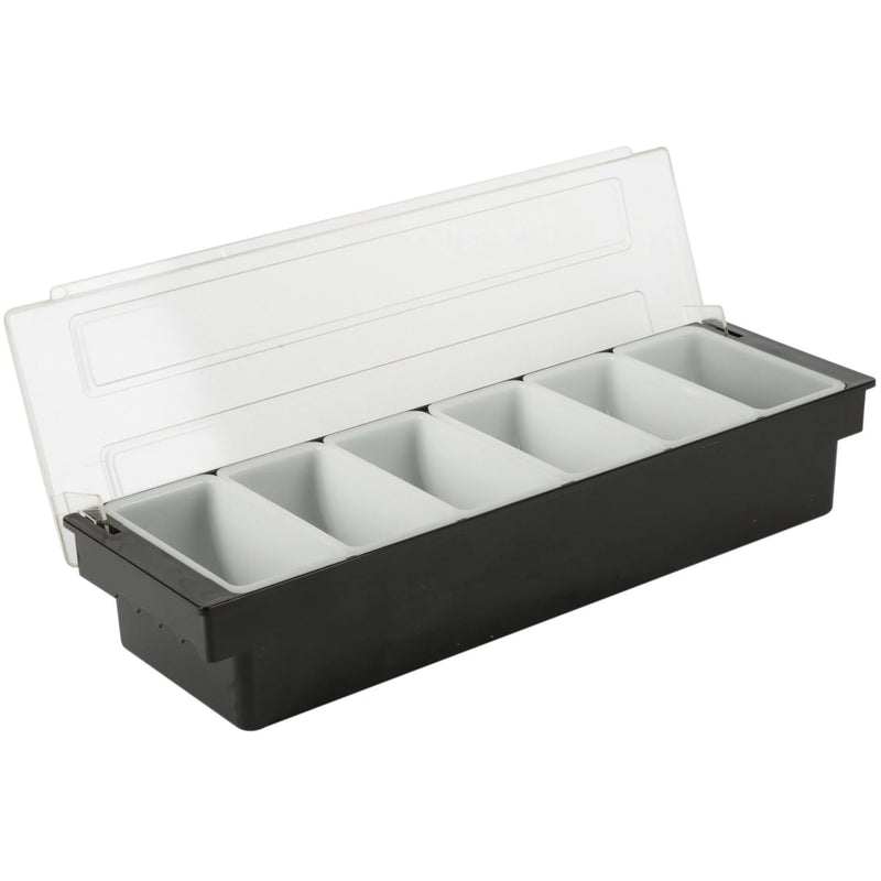 Garnish Tray / Condiment Holder with Lid 6 Compartments - CHC46