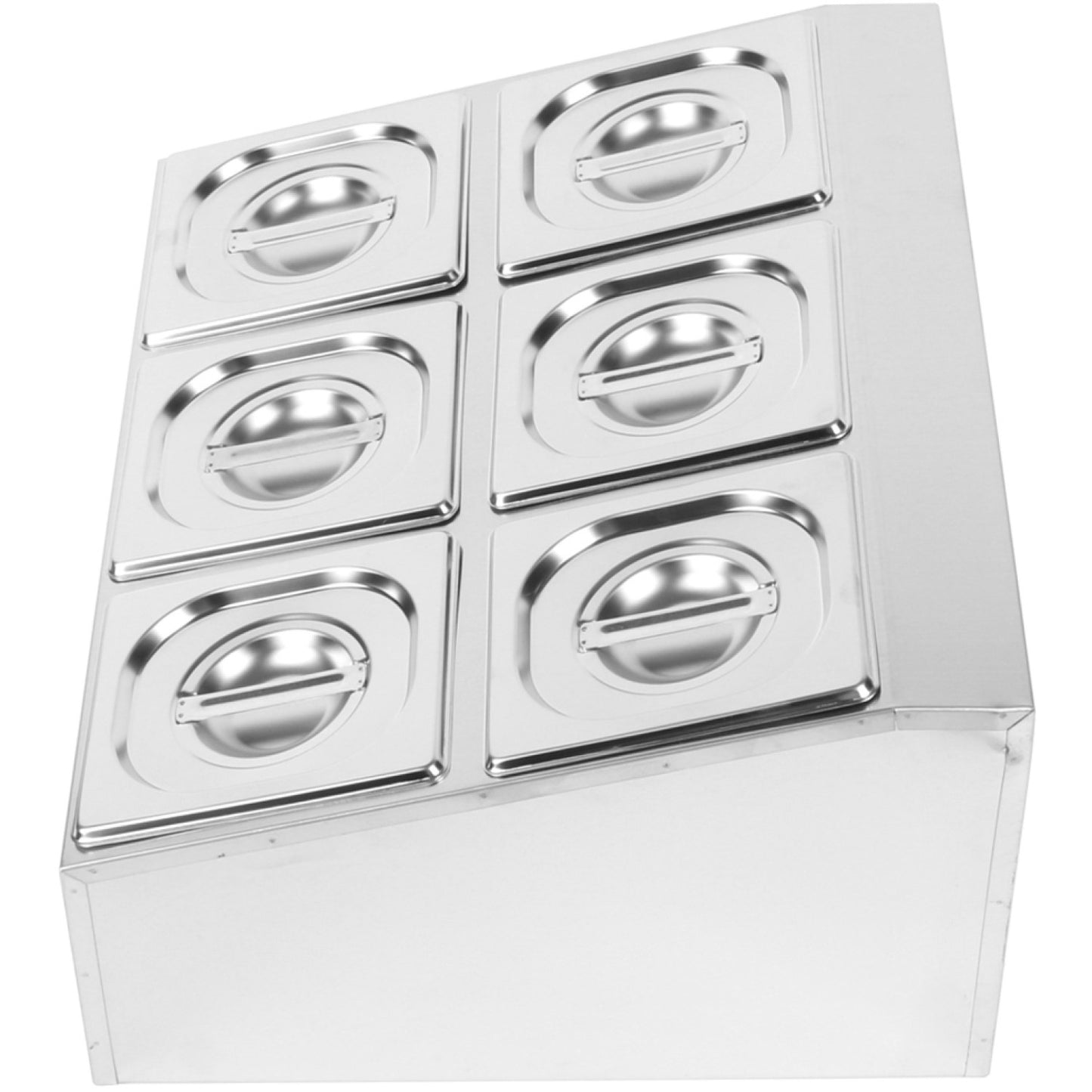 Commercial Condiment Holder including 6xGN1/6-100mm pans & lids - CHD06B