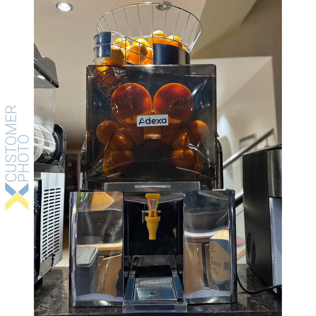Automatic Orange Juicer with Tap – Fast Citrus Extractor for Commercial Use 250W - CJWDFOJ200TAP