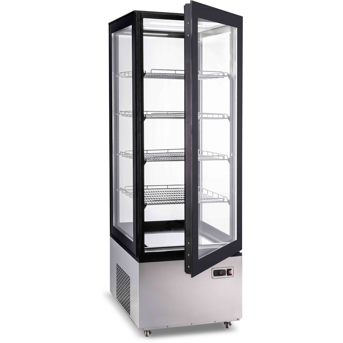 Refrigerated Display Case 400 Litres Black/Stainless Steel - CL400