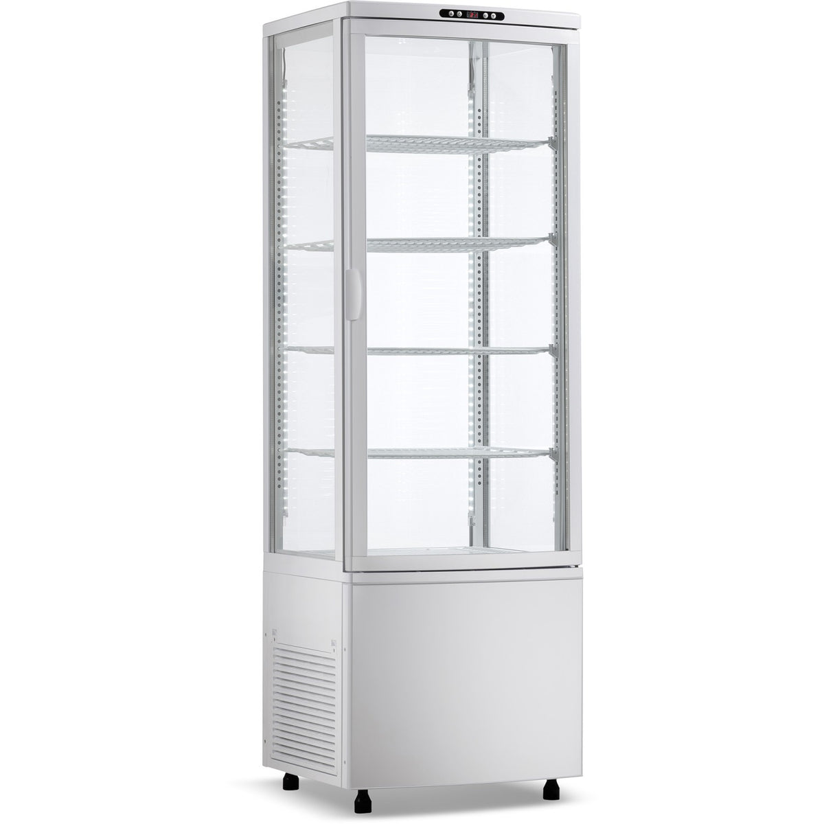 Upright Display Fridge 238 litres 4 shelves White 1 flat door - CL238W