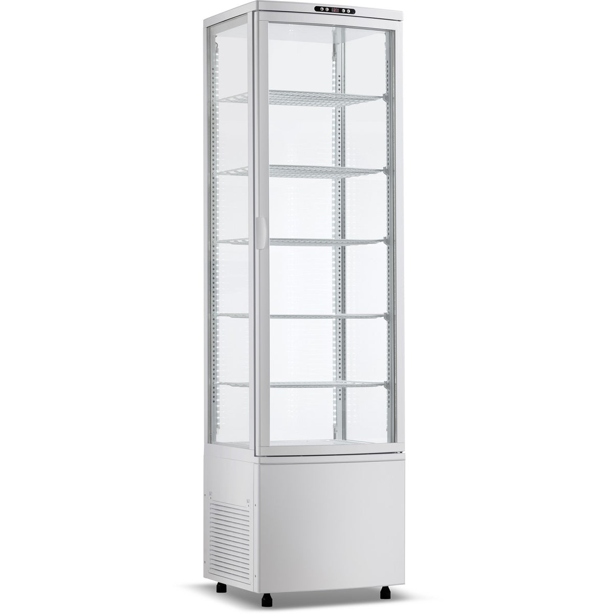 Upright Display Fridge 288 litres 5 shelves White 1 flat door - CL288W