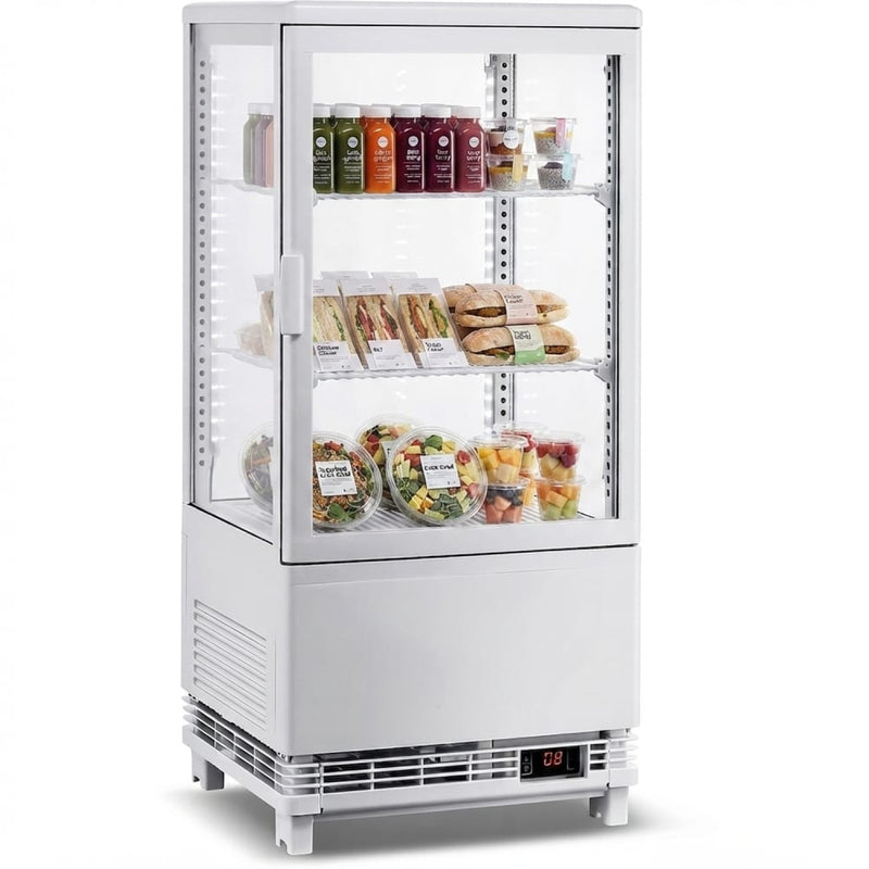 Countertop Display Fridge 58 litres 2 shelves White 1 flat door - CL58W