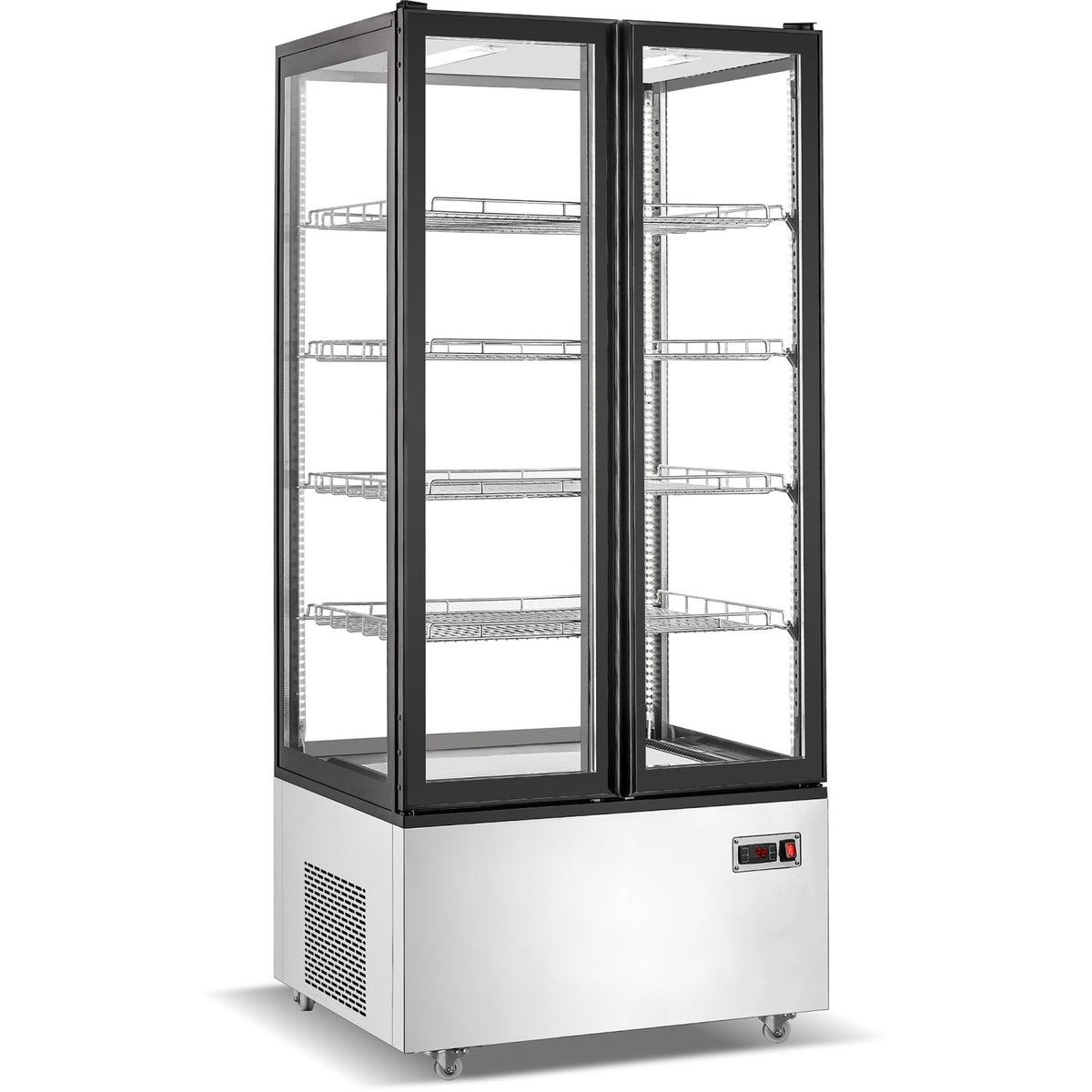 Refrigerated Display Case 600 Litres Black/Stainless Steel - CL600