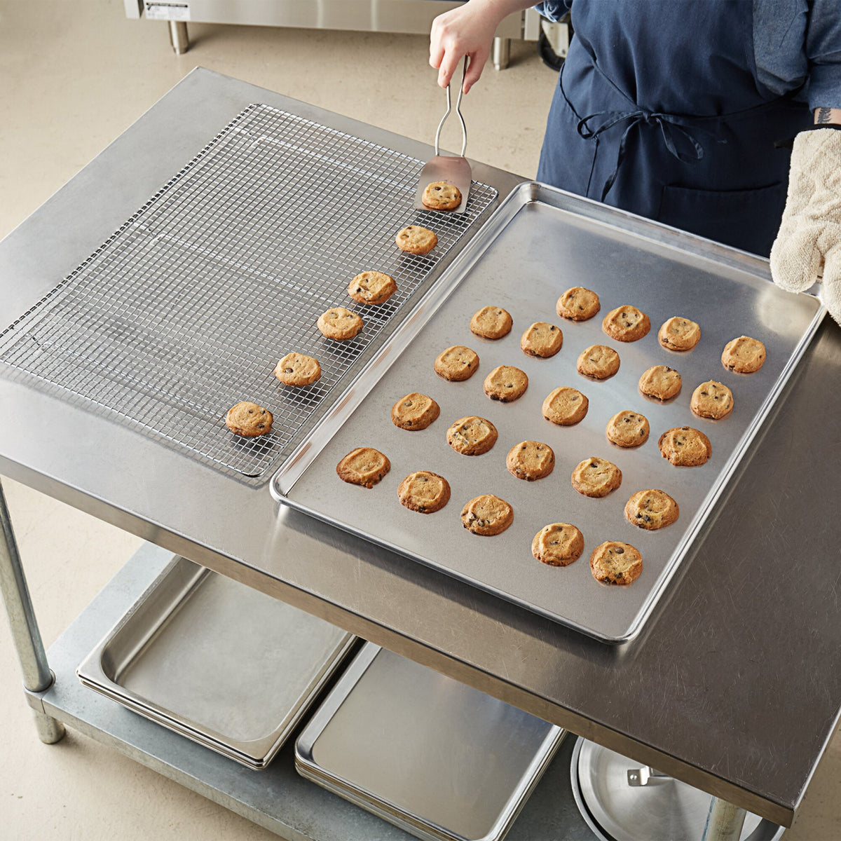 Commercial Stainless Steel Cooling Wire Rack for 60x40cm Baking Tray 530x330x15mm - CR6040