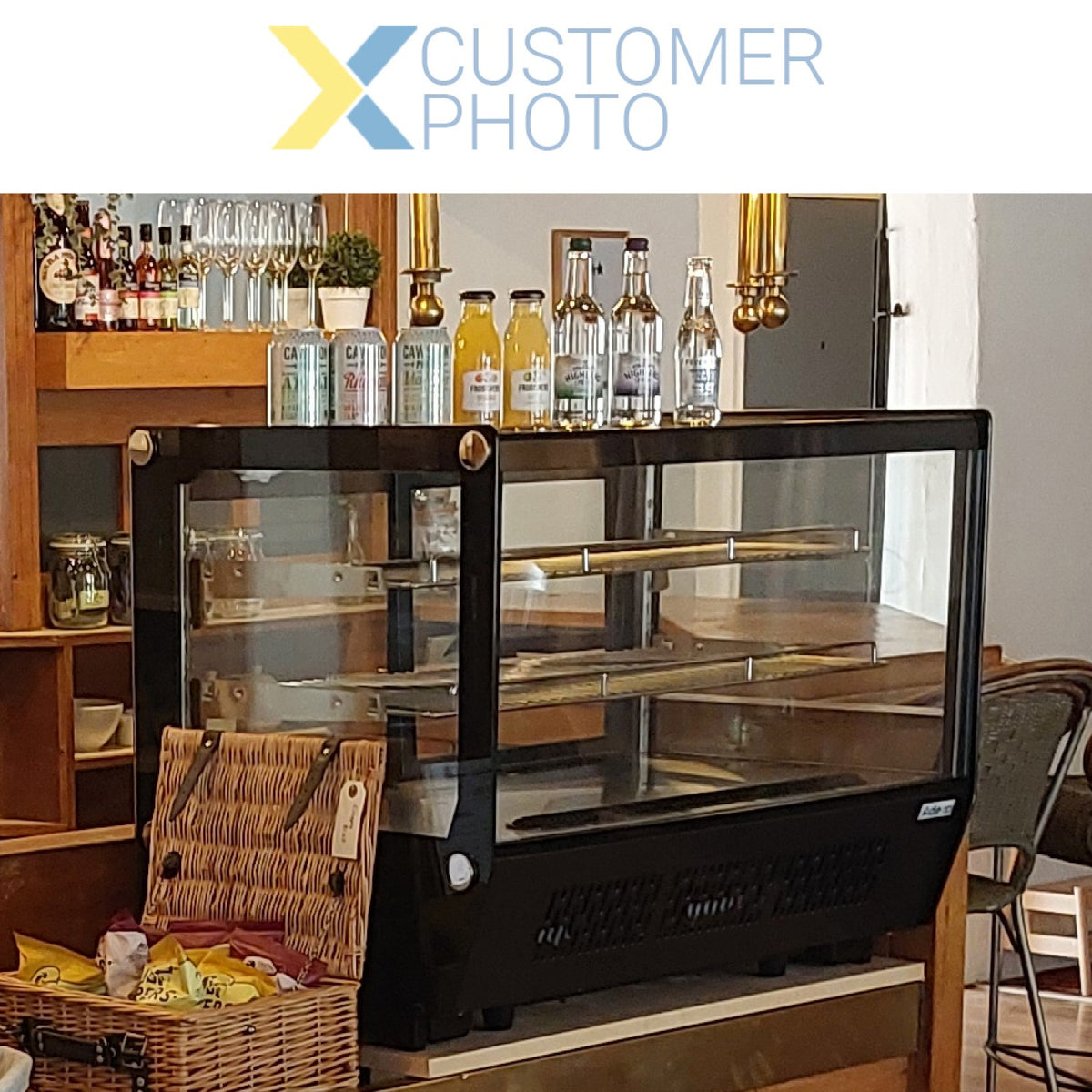 Display Merchandiser Fridge 160 litres 2 shelves Black - CW160BLACK