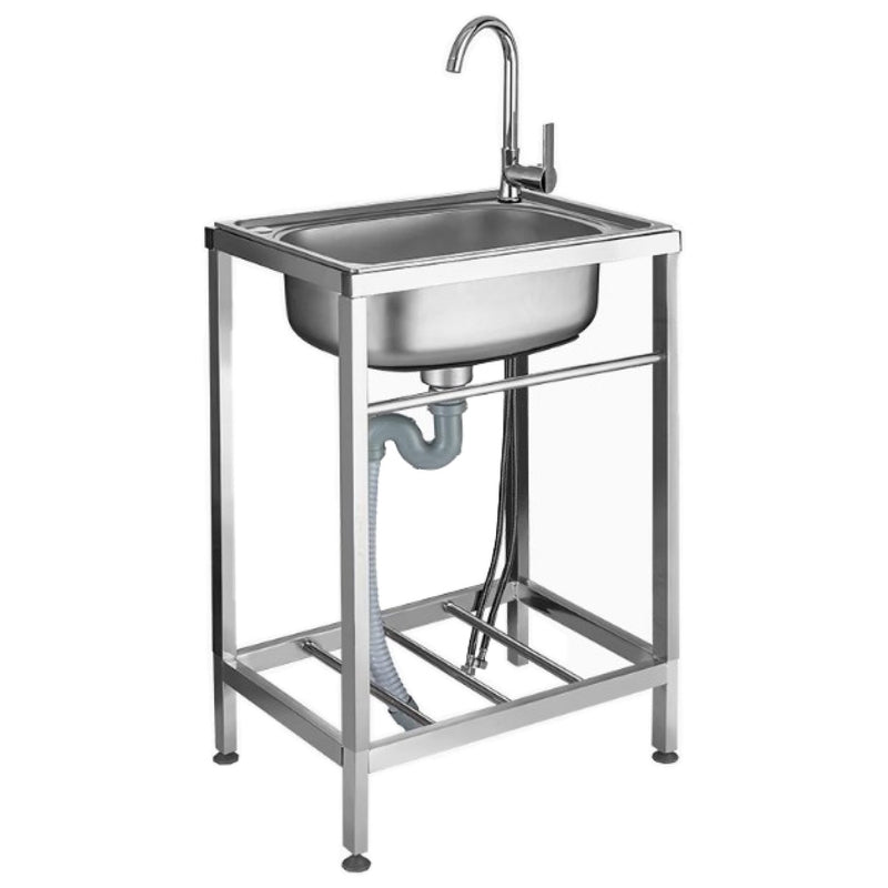 Commercial Stainless Steel Sink with Undershelf 500×400×800mm - DNG304