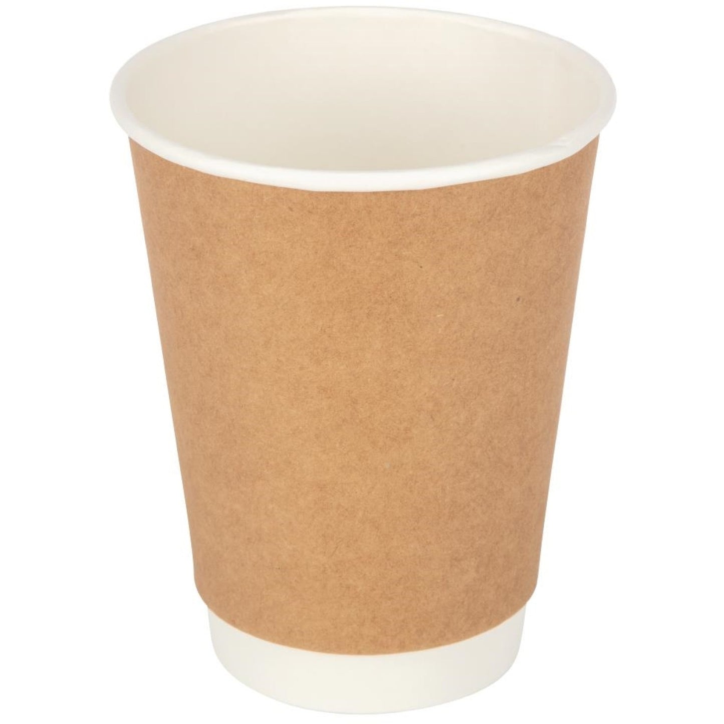 500pcs Compostable Coffee Cups Double wall 12oz/355ml Kraft - DW12K