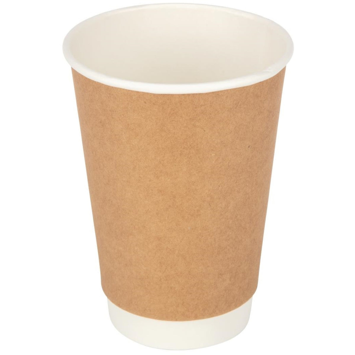500pcs Compostable Coffee Cups Double wall 16oz/473ml Kraft - DW16K