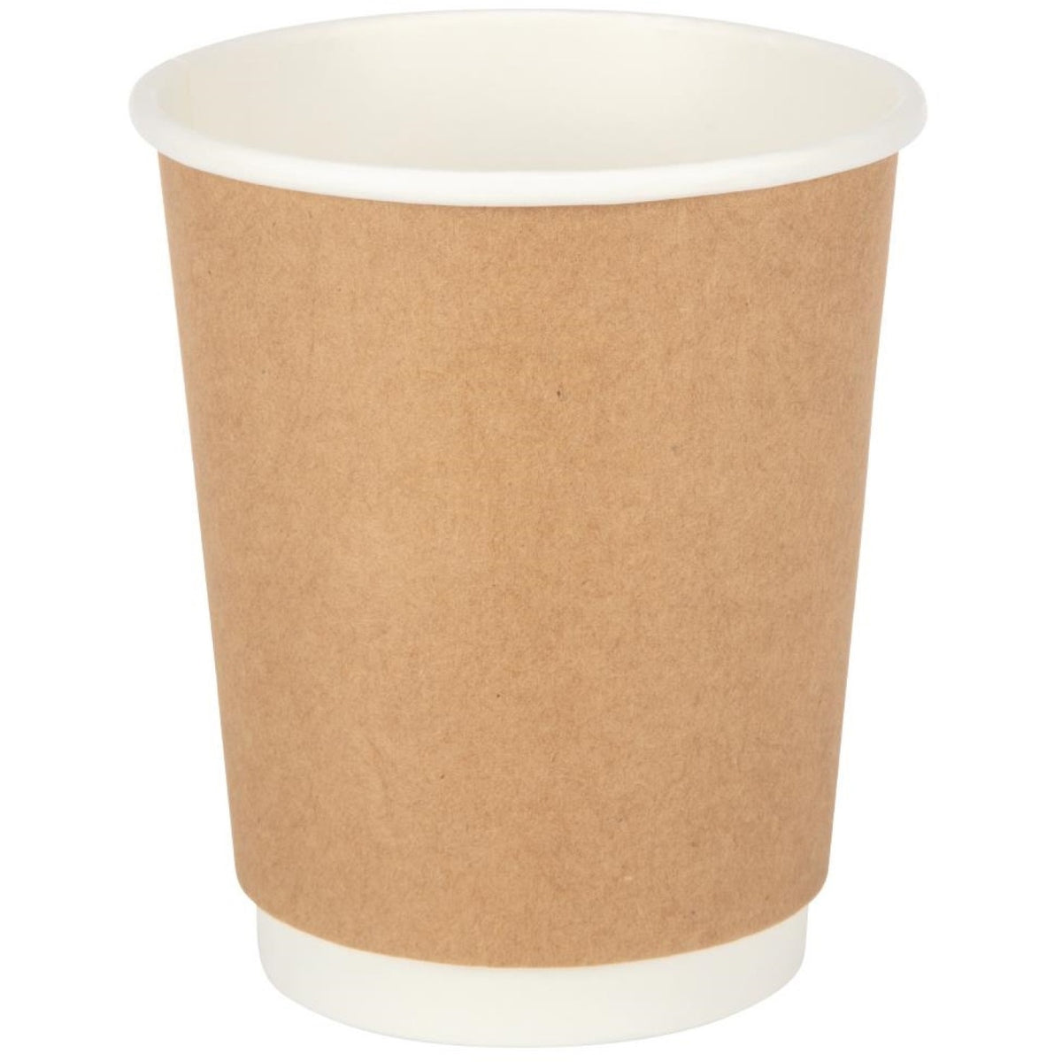 500pcs Compostable Coffee Cups Double wall 8oz/237ml Kraft - DW8K
