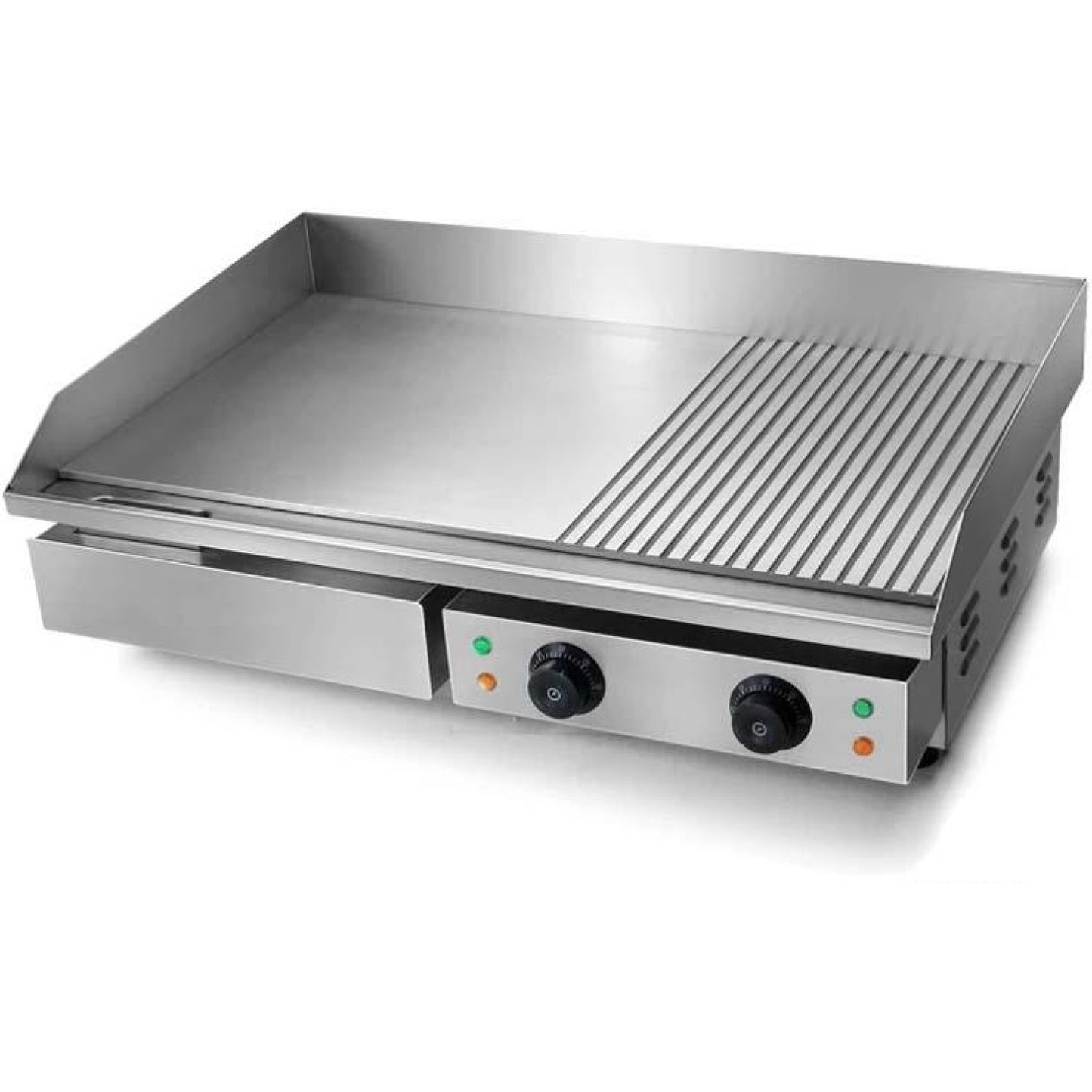 Professional Griddle Electric 728x400mm 4.4kW 2 zones Smooth/Ribbed - EGDMX2