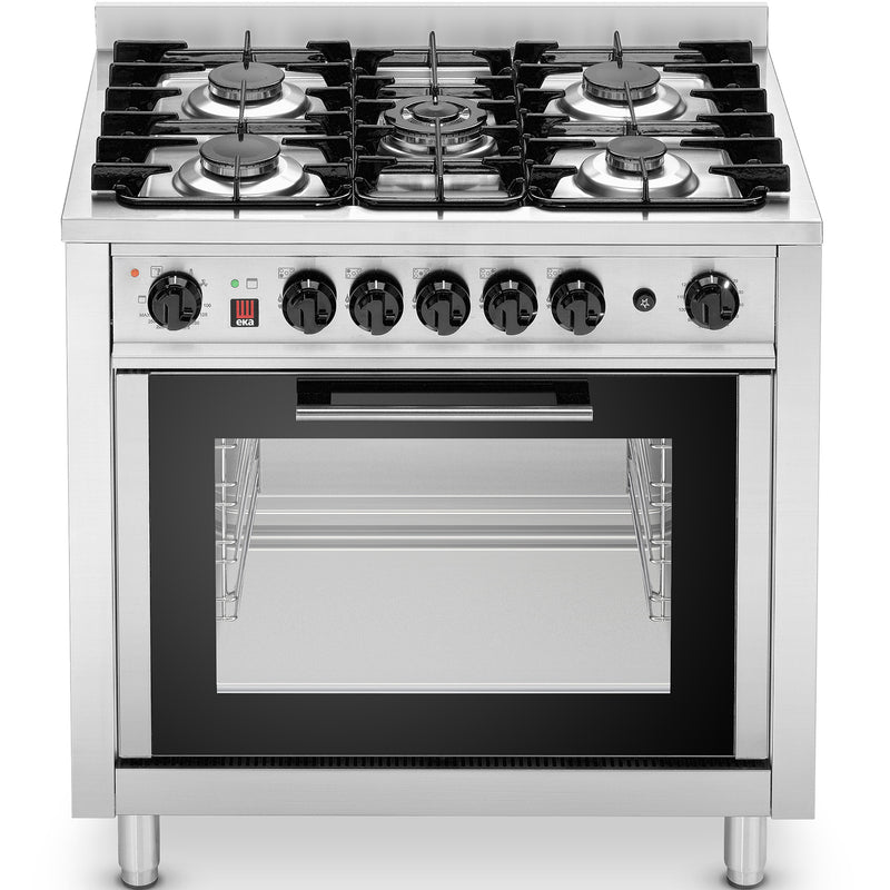 Professional Dual fuel Range oven Gas cooker 5 burners 14.3kW Electric oven 2.9kW | Eka EKC96M - EKC96M