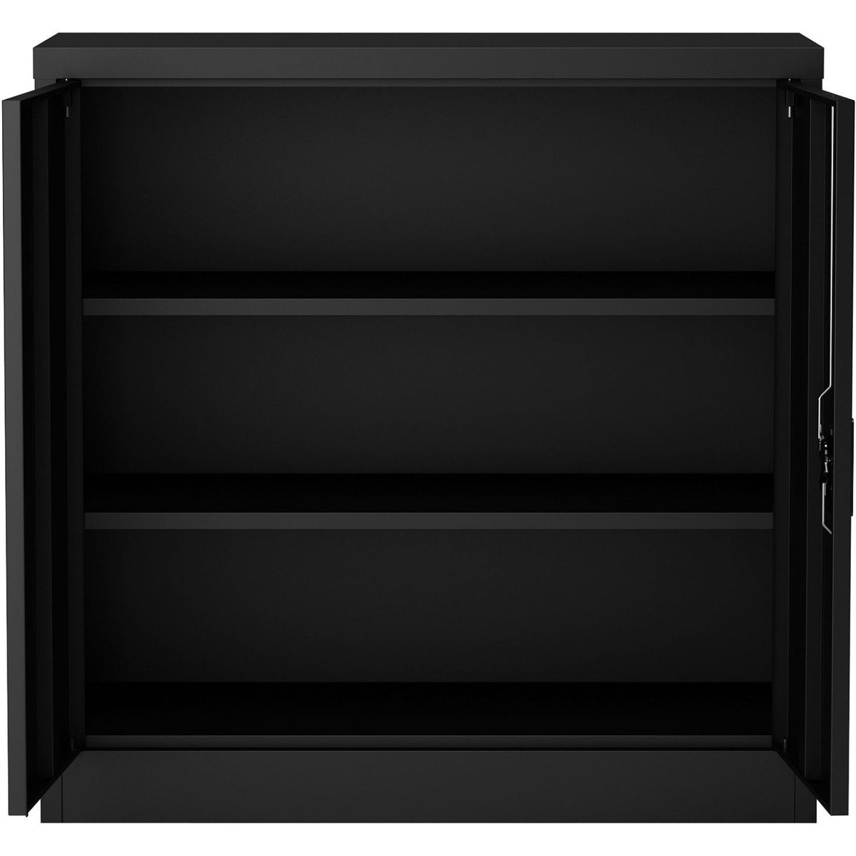Commercial Metal Black Storage Cabinet Lockable with 2 Shelves 900x400x900mm - FCA9BLACK