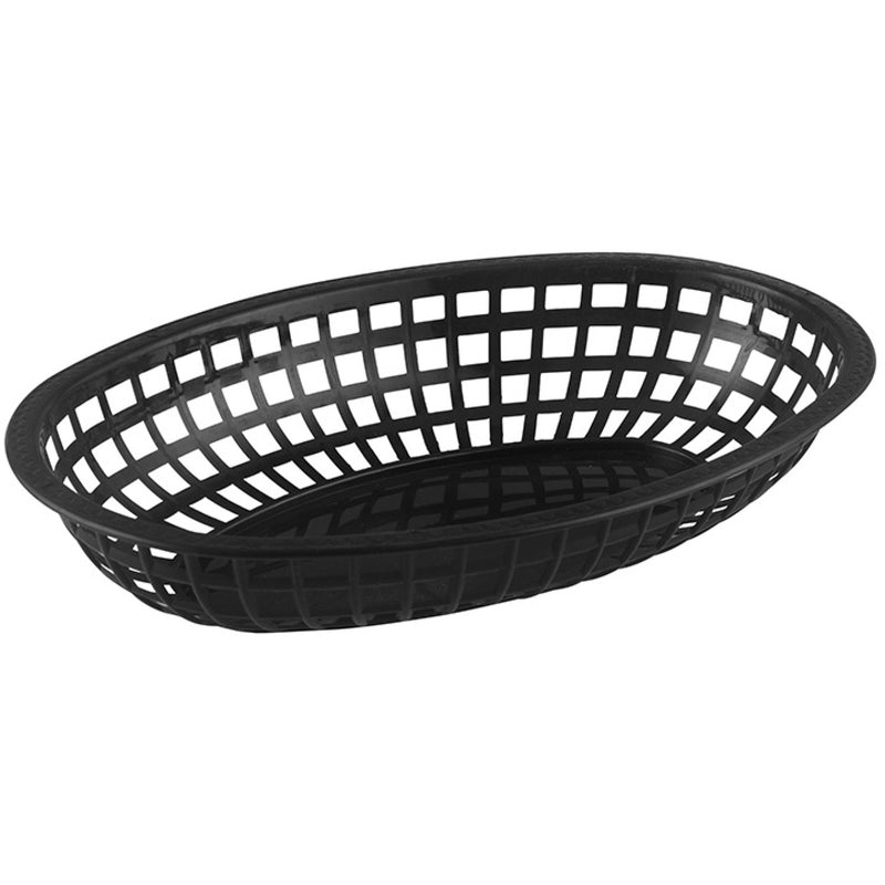 Oval Serving Basket Black 260x171x50mm - FFB6