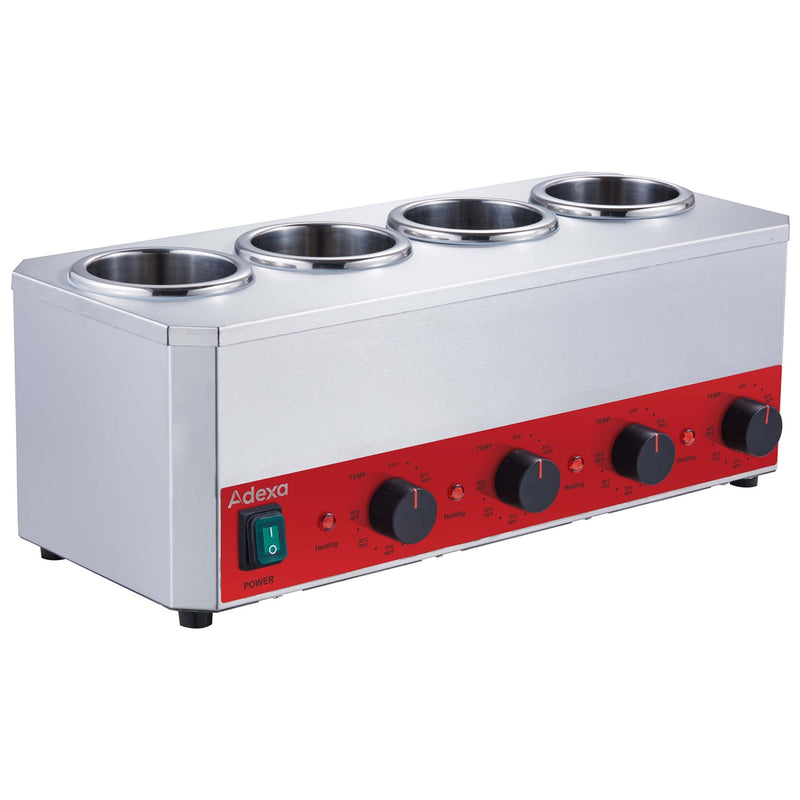 Commercial 4 Bottle Heated Sauce Warmer 4x1L 230V - FZ024A