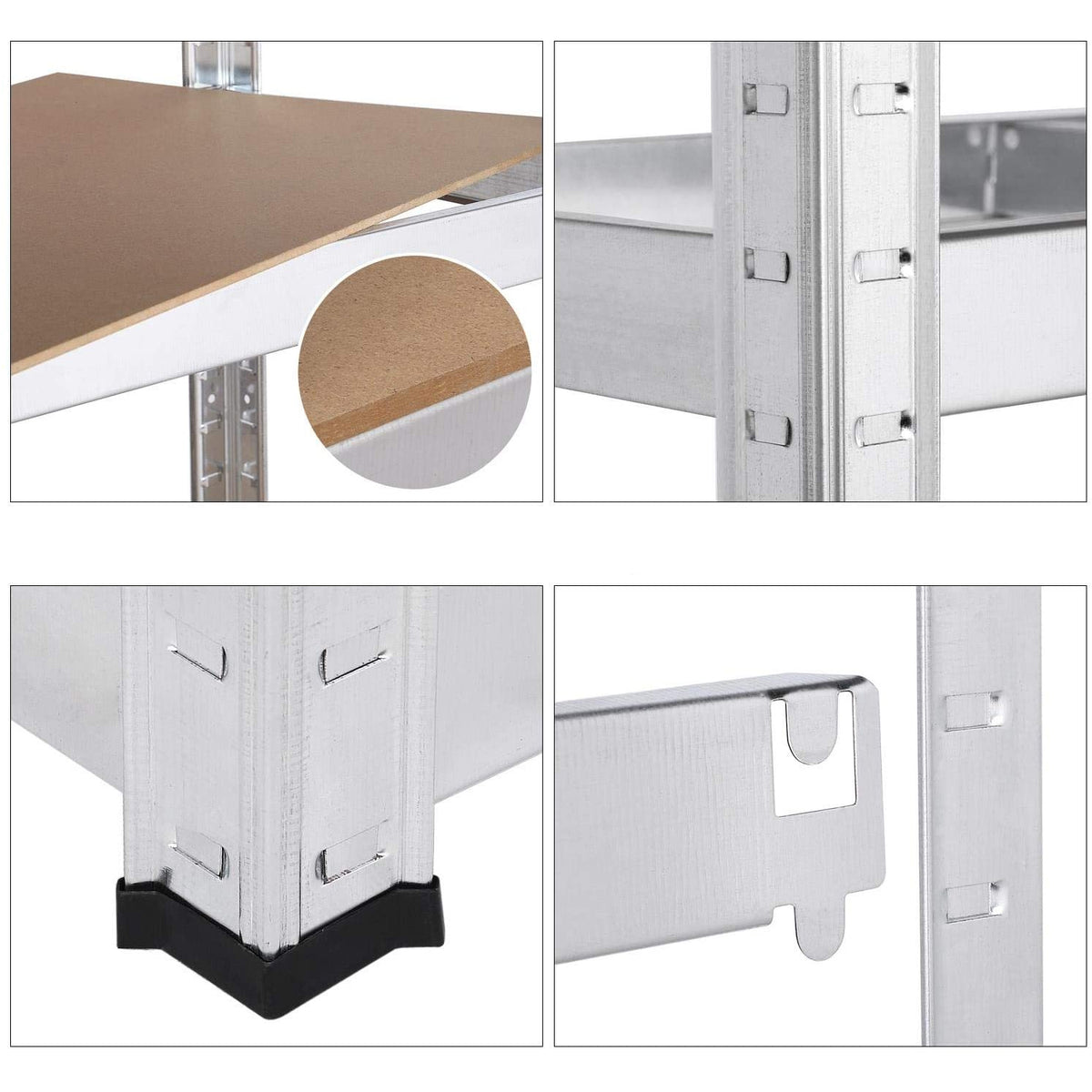 Garage Shelving Unit Medium duty 700x300x1500mm 5 shelves 175 kg/shelf Galvanized steel - G7030