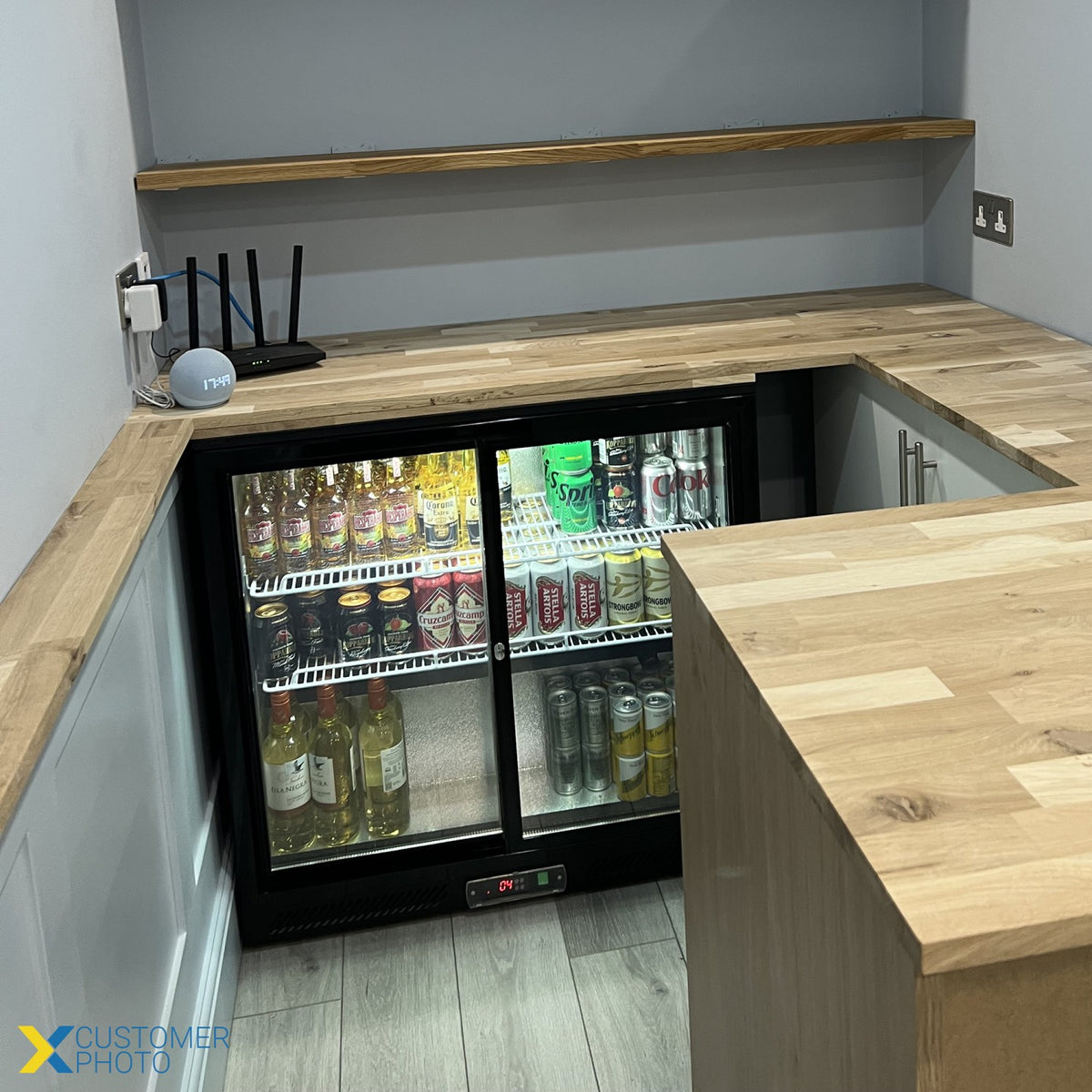 Back bar cooler 2 sliding doors 200 litres Black - GN220HS