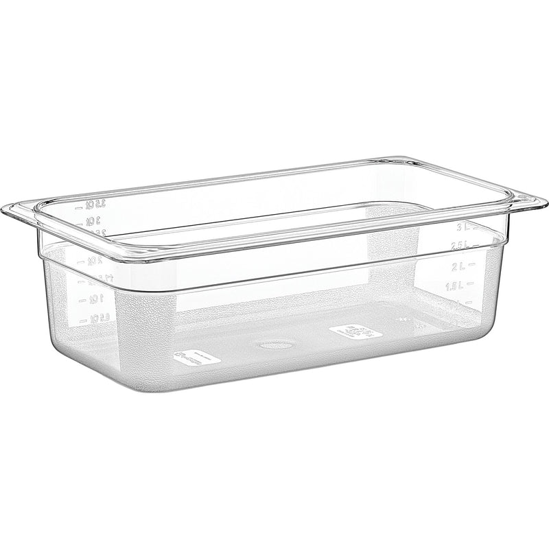 Polycarbonate Gastronorm Pan GN1/3 Depth 100mm 3 litres - GNP13100