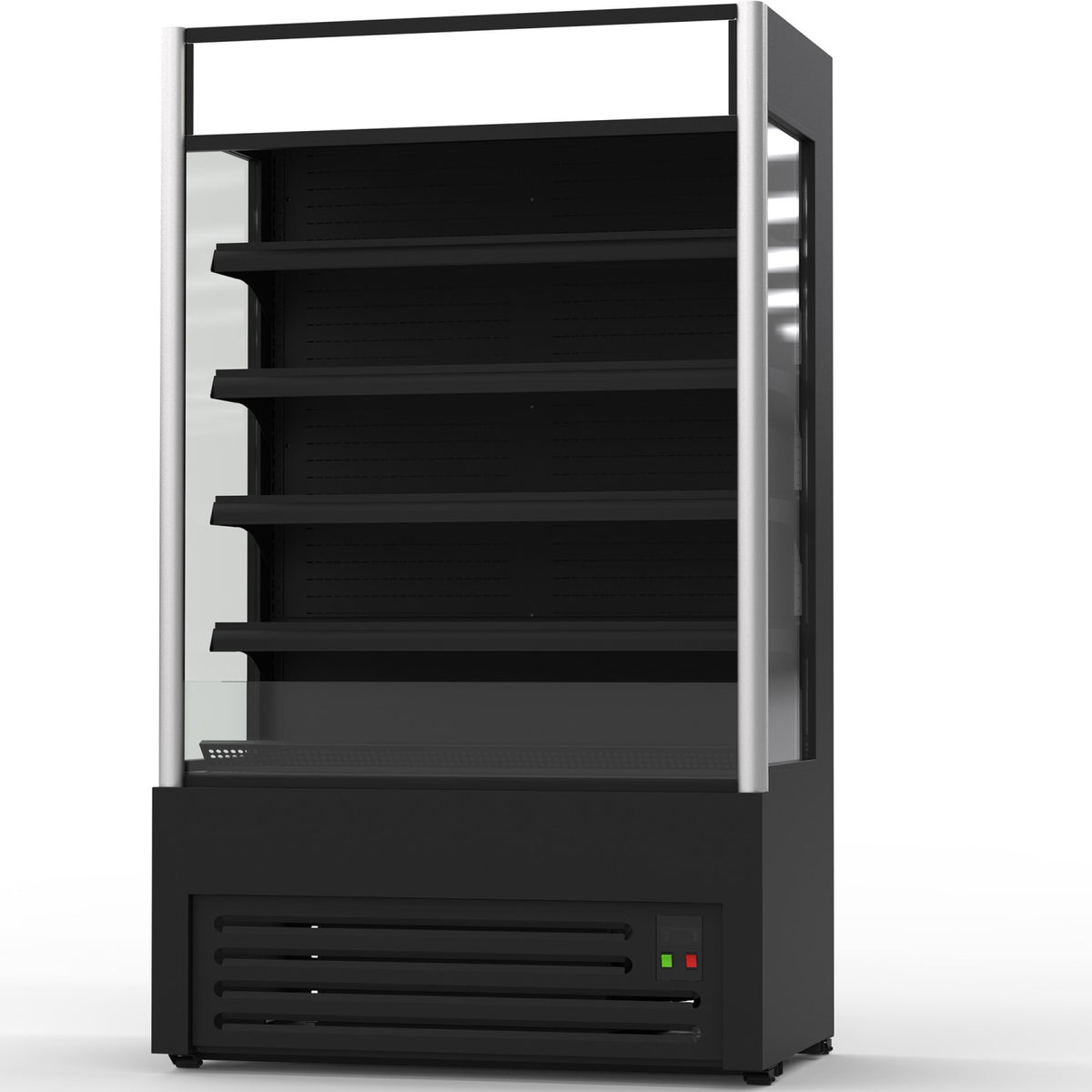 Wall Cabinet Multi Deck Refrigerator 420 litres Curved Front Black 1200x720x2020mm - GTO31200