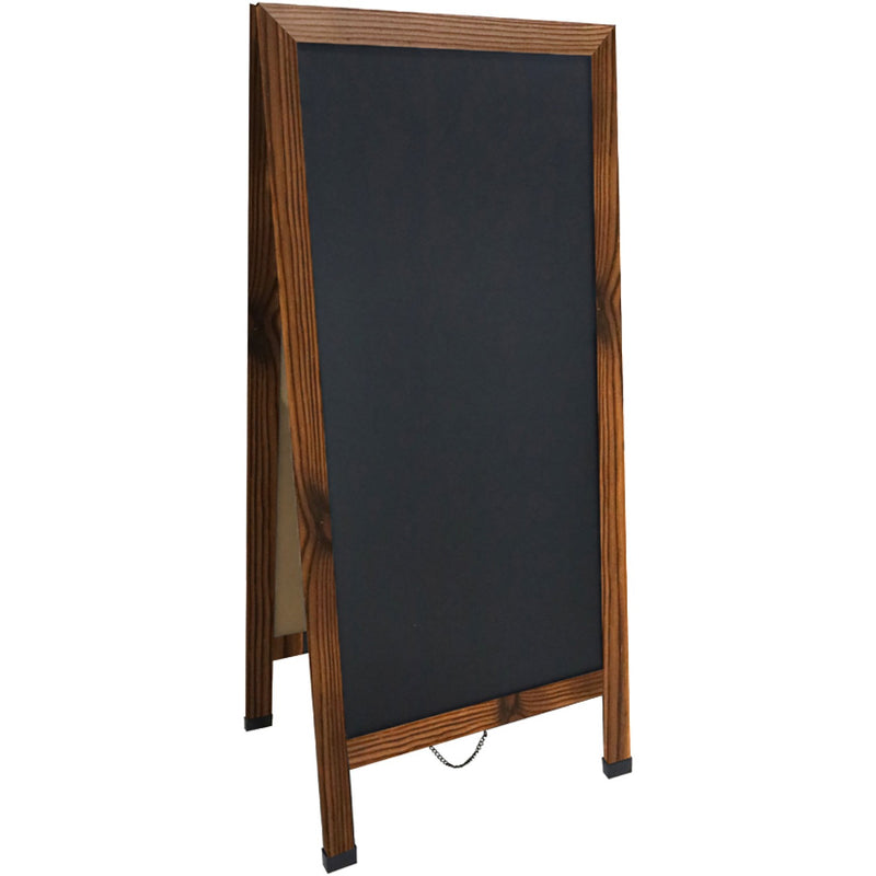 Pavement Chalk Board with Magnetic Surface Brown Frame 27"×59" (686×1499mm) - GWA278