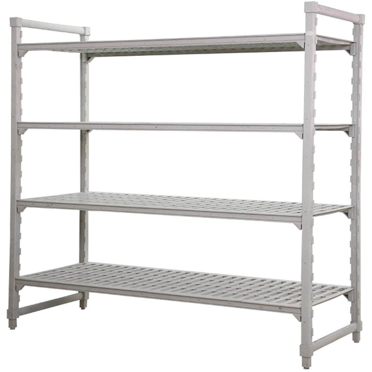 4-Tier Heavy-Duty Polymer Cold Room / Wet Area Shelving Units - Vented Shelves 1520×460×1796mm - GZFH1512