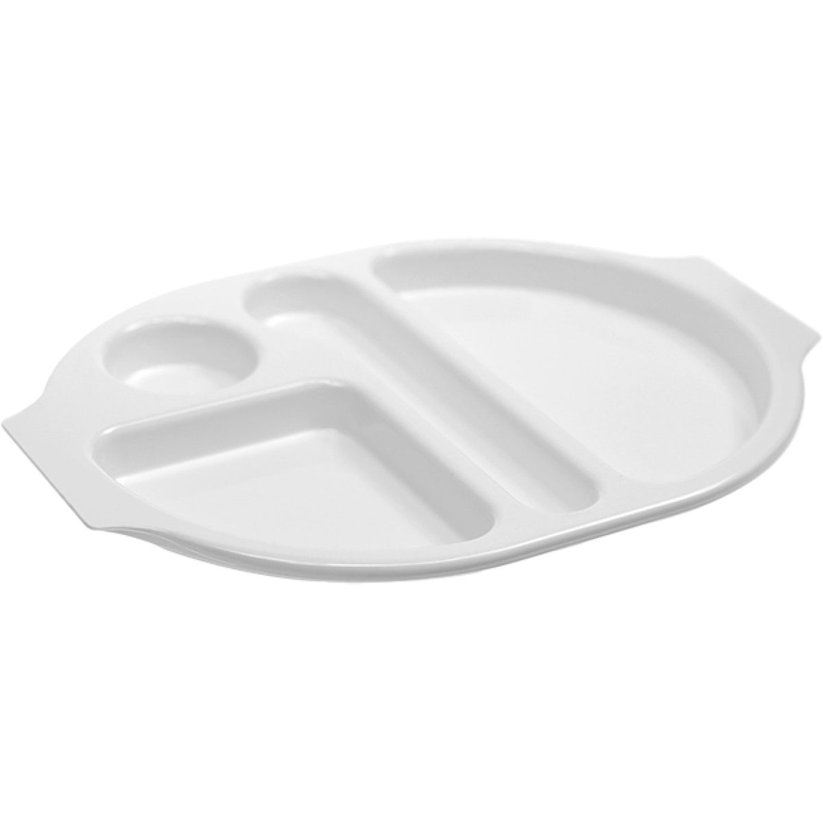 Compartment Fast Food Tray White Polycarbonate (PC) 377x280x25mm - GZFH7162