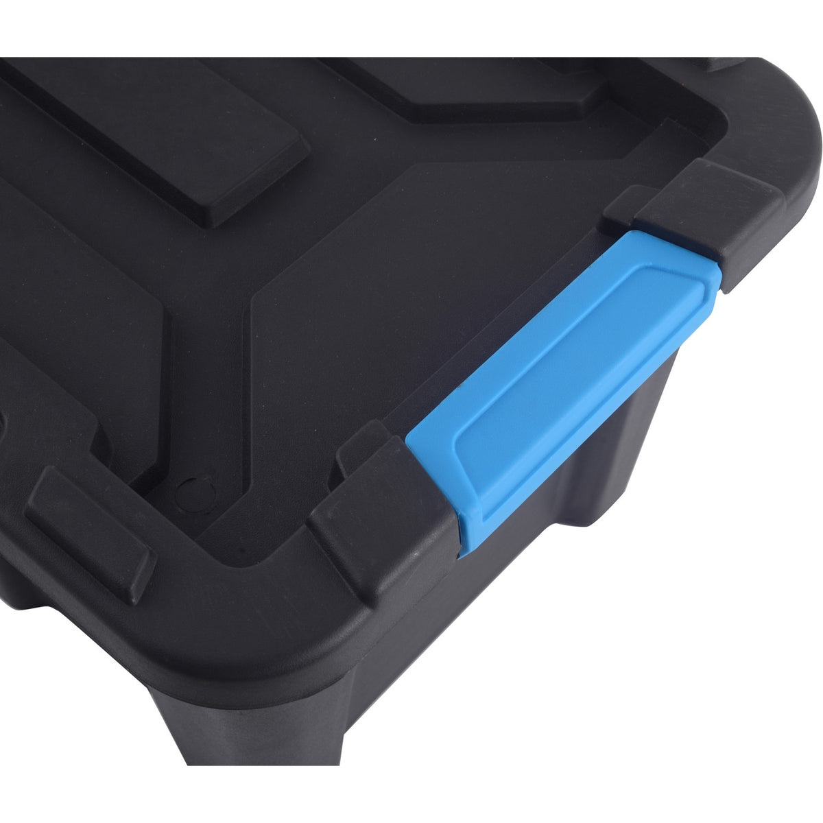 Pack of 8 Plastic Storage Box with Lid 55 litre 590x385x385mm Polypropylene - H0055K
