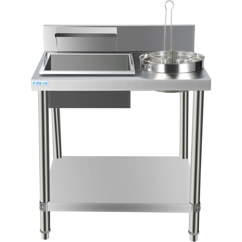 Professional Stainless Steel Breading Table with Upstand - HBT1000