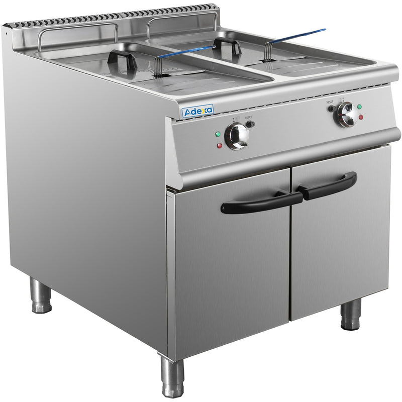 Commercial Fryer Twin Tank Electric 46 litre 24kW Freestanding - HEF708