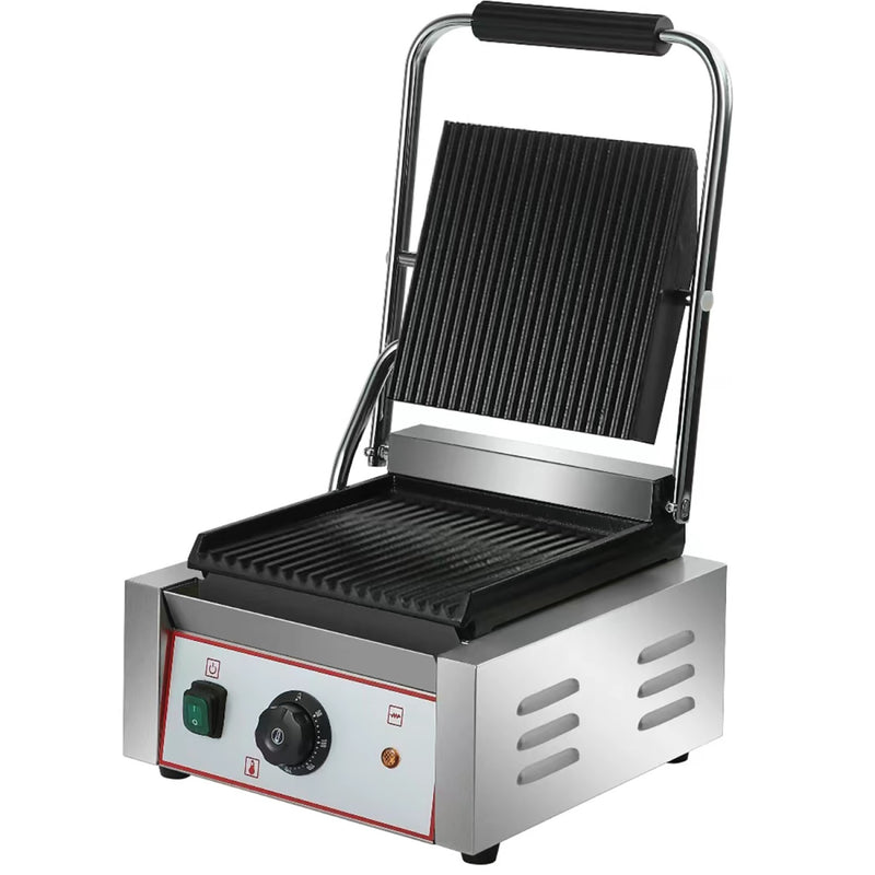 Heavy Duty Panini Contact grill Ribbed 1.8kW - HEG811
