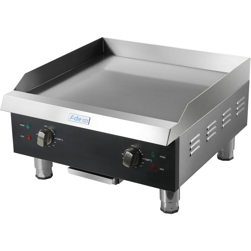 Commercial Griddle Smooth 610x620x360mm 8kW Electric - HEG824