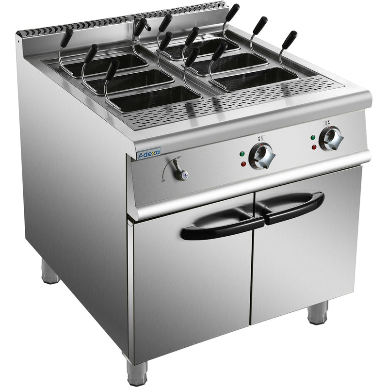 Professional Pasta cooker 40 Litres Electric 18kW Floor standing with Cabinet Base 900mm Depth - HEN915A