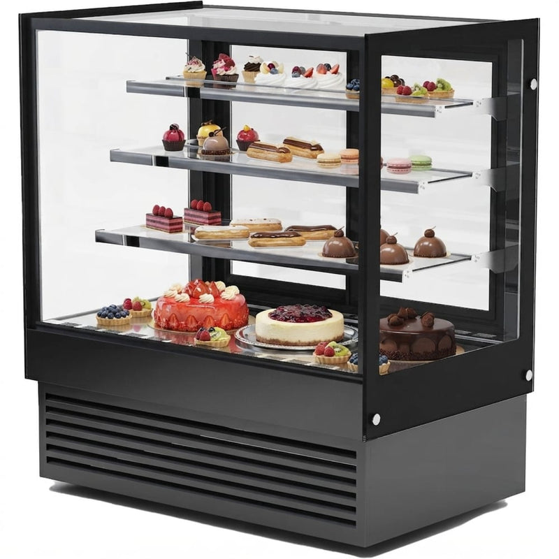 Cake Display Showcase 1500mm 3 Shelves Black - HL1500B3BLACK