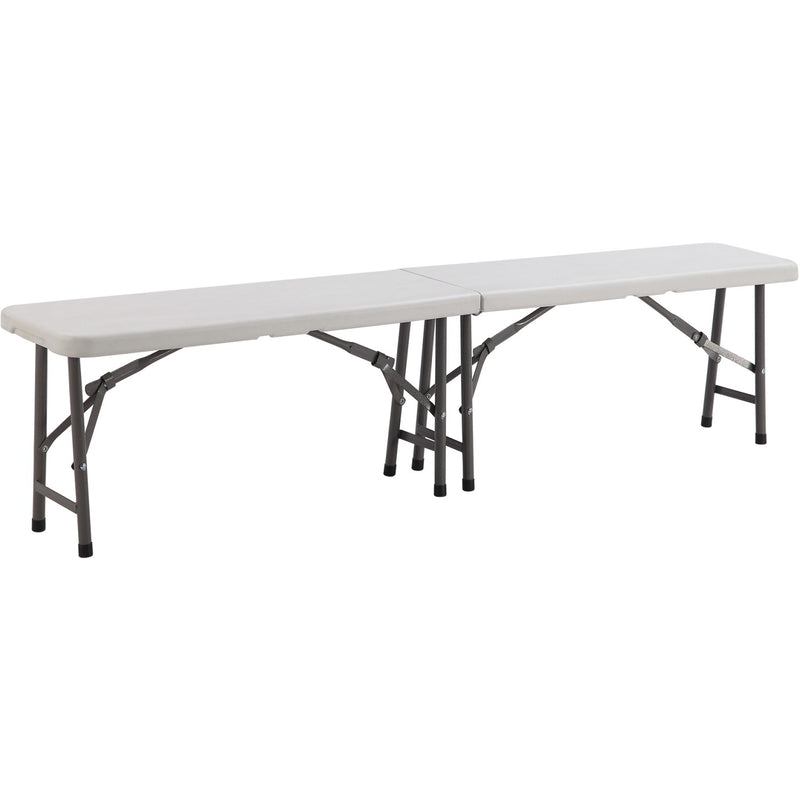 Folding Banquet Bench Table 6ft White 1830x280x440mm - HQZD183