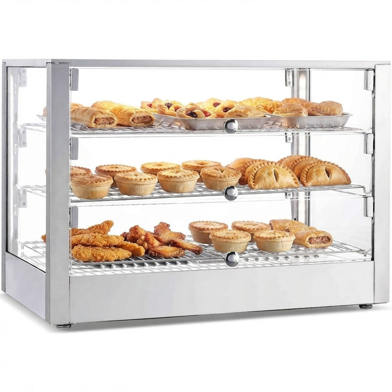 3 Tier Heated Display Case 115 litres Countertop - HW115