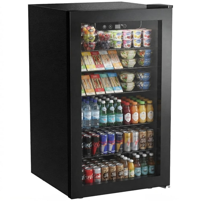 Commercial Wine & Beverage Cooler 68L Glass Door 4-16°C 430 x 460 x 740mm - JC75UELF